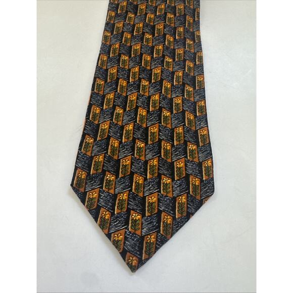 VINTAGE Ermenegildo Zegna Tie 100% Silk ITALY Made Necktie Business Formal Retro - Picture 3 of 10